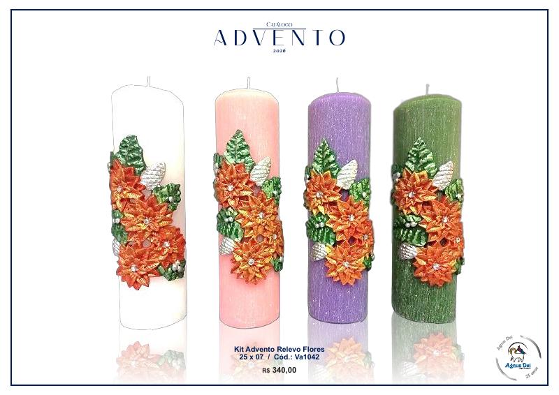 Kit Advento Relevo Flores