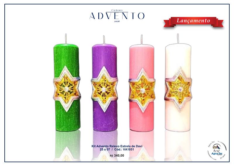 Kit Advento Relevo Estrela de Davi