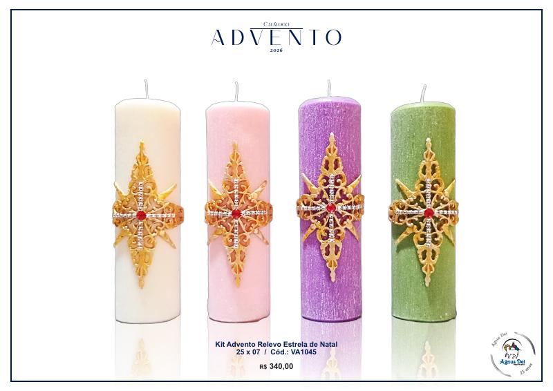 Kit Advento Relevo Estrela de Natal